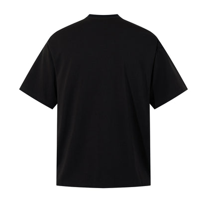 Half Zipper High-Neck Structured Short Sleeve T-Shirt WN26874