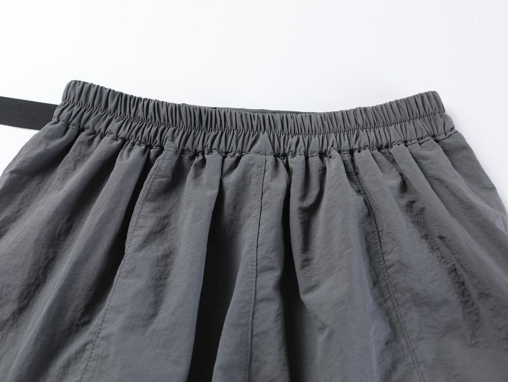 Utility 3D Pocket Wide Leg Cargo Half Pants WN27888