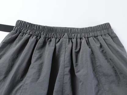 Utility 3D Pocket Wide Leg Cargo Half Pants WN27888