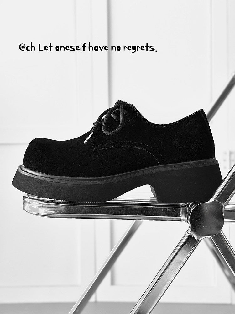 Suede Lace Up Thick Sole Shoes WN24509
