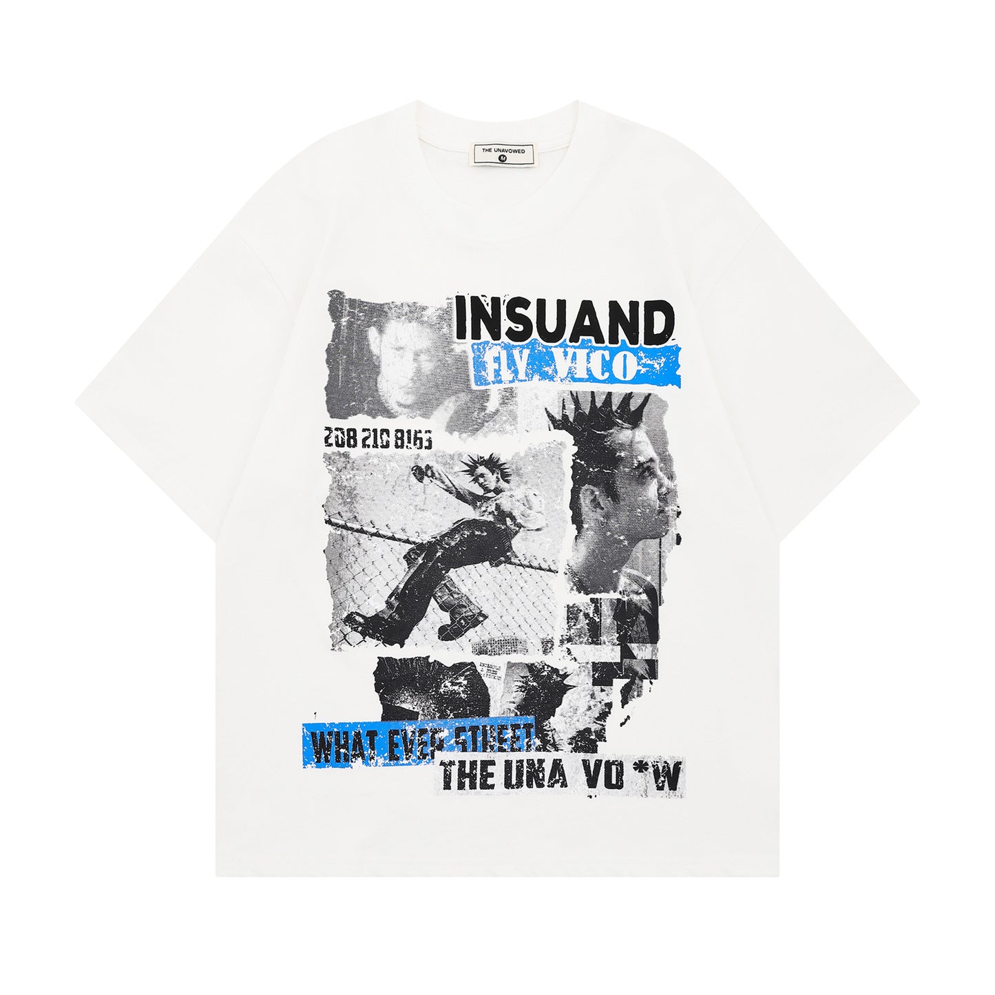 Portrait Graphic Letter Print Short Sleeve T-Shirt WN26822