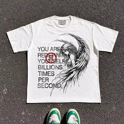 Graphic Art Print Oversize Short Sleeve T-Shirt WN16721