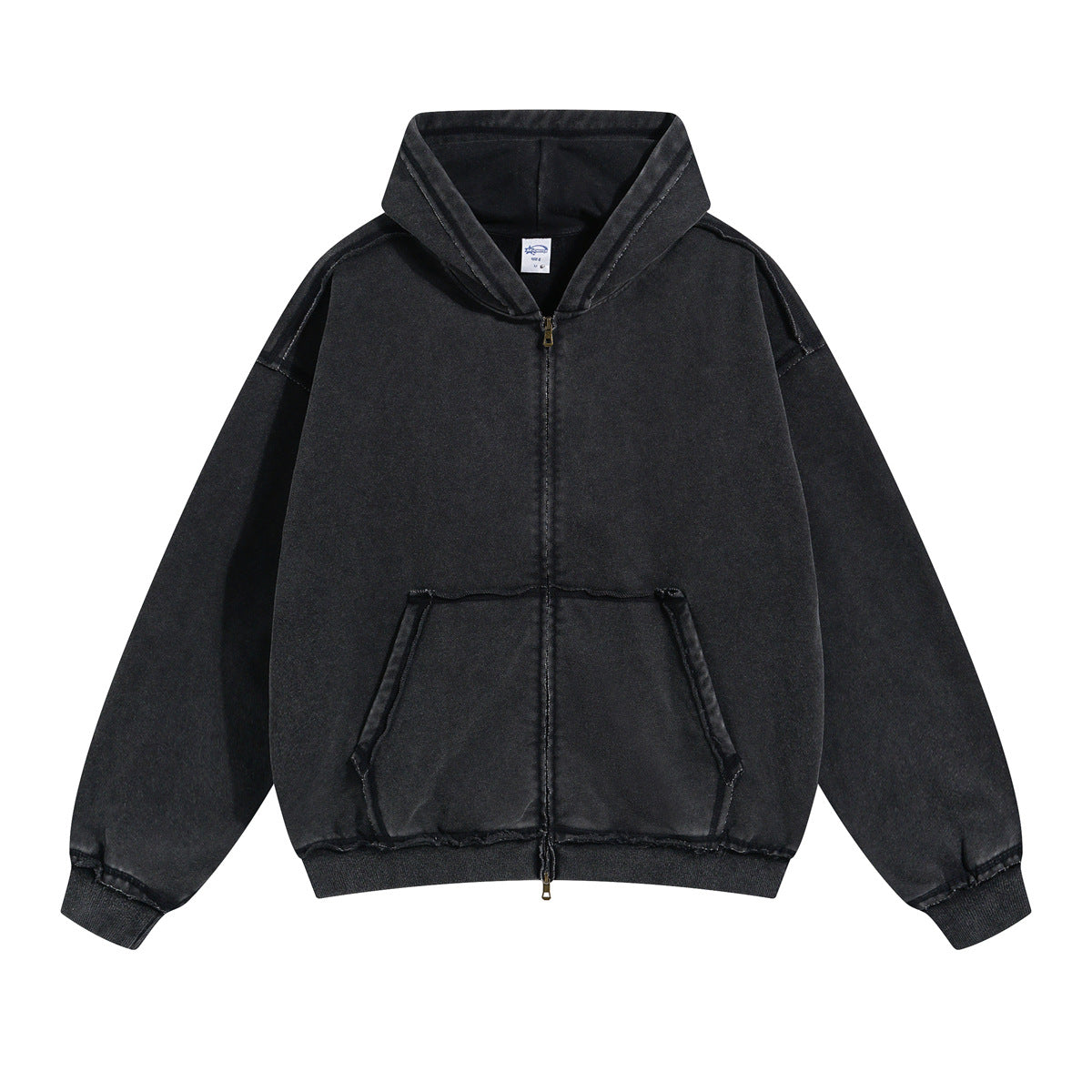 Vintage Dyed Oversize Zipper Hoodie WN6602