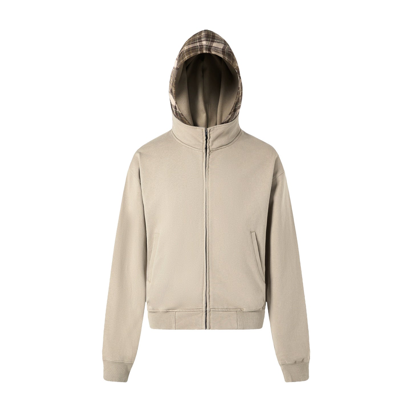 Fake Layered Cleanfit Zipper Hoodie WN8212