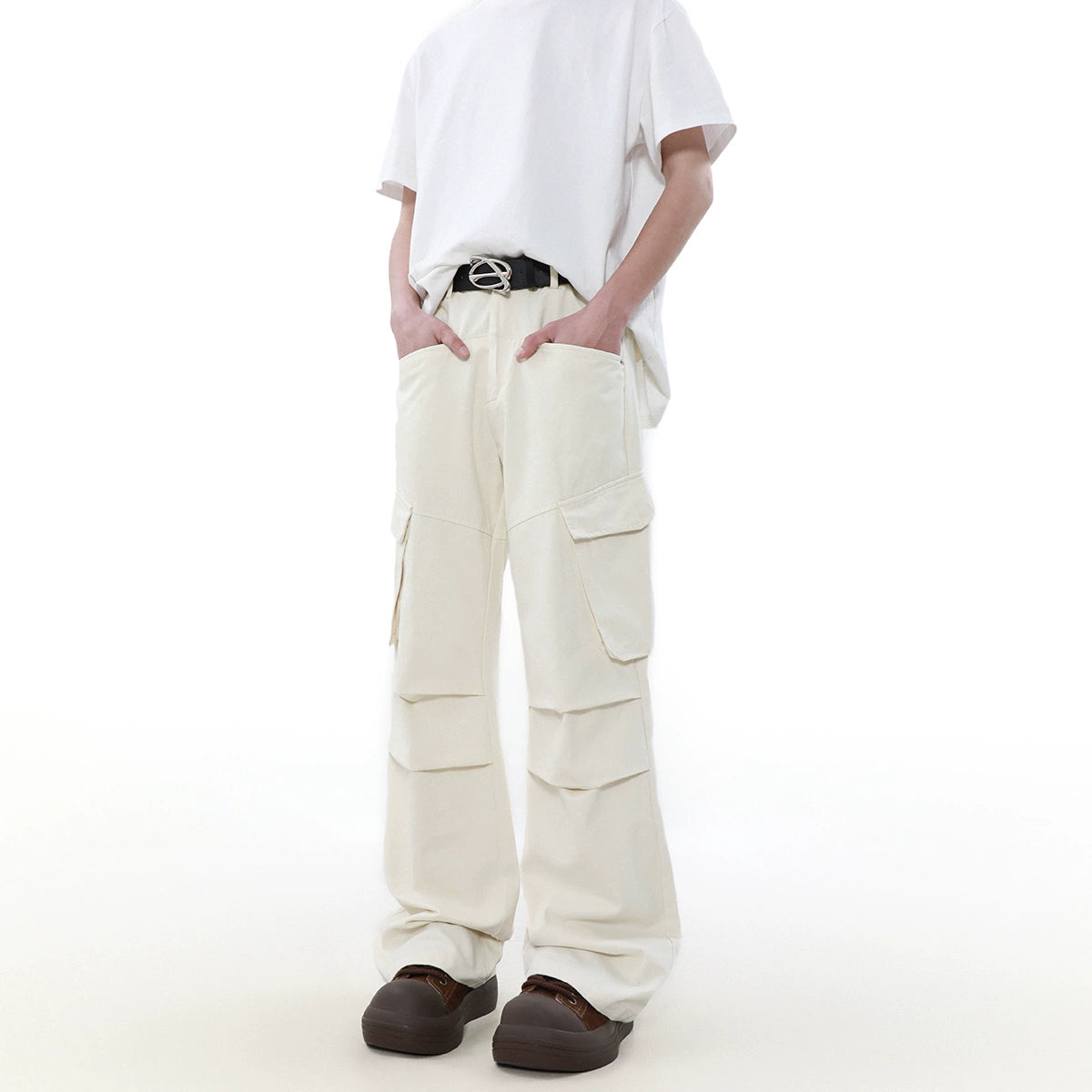 Multiple Pocket Wide-Leg Cargo Pants WN5322
