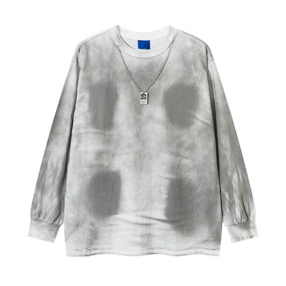 Paint-Splattered Washed Long Sleeve T-Shirt WN10888