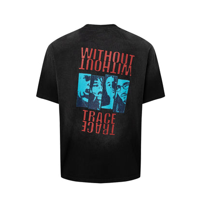 Washed Figure Graphic Short Sleeve T-Shirt WN25847