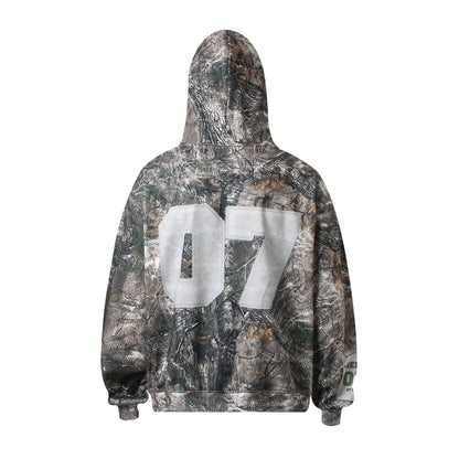 Sudadera con capucha de impresión de camuflaje 3D Wn11430