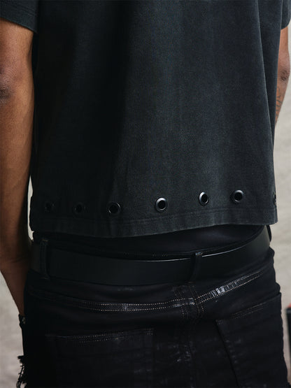 Crack Print Washed Short Sleeve T-Shirt WN20995