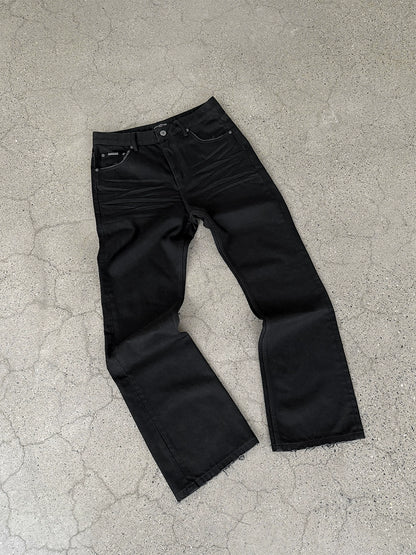 Washed Flare Denim Jeans WN17679