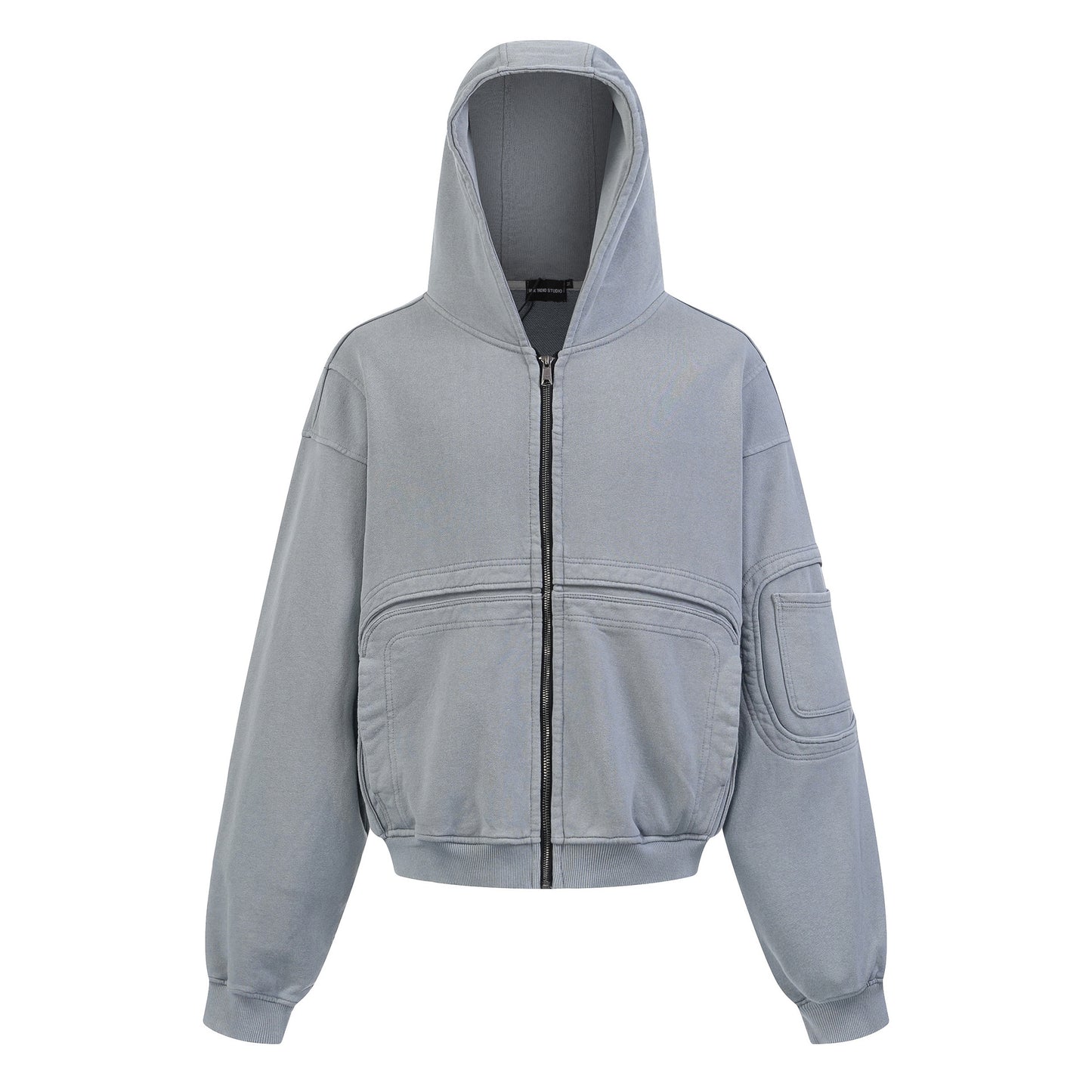 Heavyweight Wash Damage Zipper Hoodie WN25592