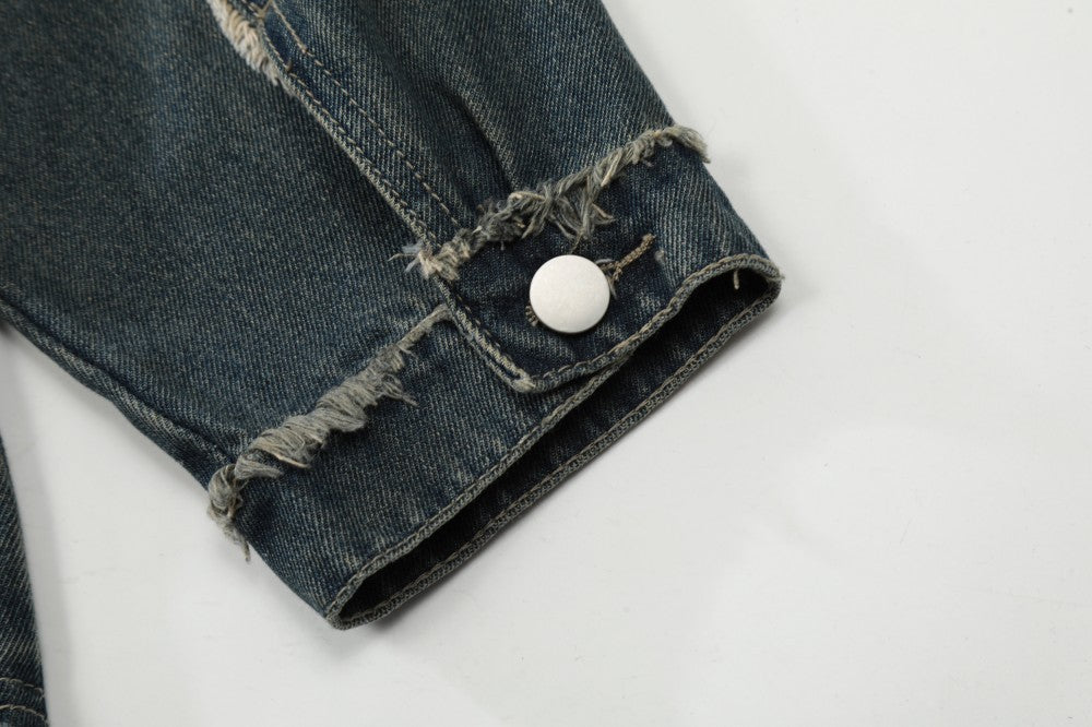 Washed Star Embroidery Denim Jacket WN28078