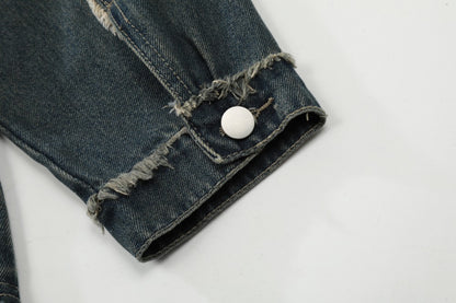 Washed Star Embroidery Denim Jacket WN28078