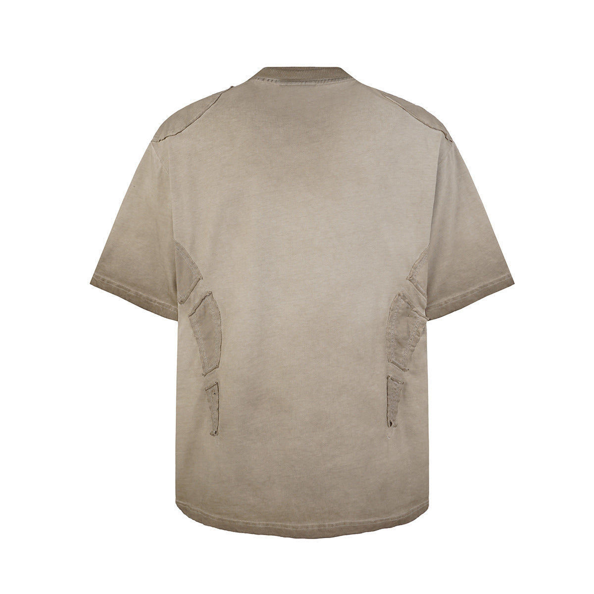 Utility Patchwork Washed Damage Short Sleeve T-Shirt WN25676