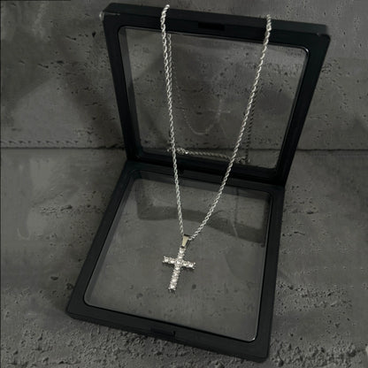 Full Rhinestone Cross Necklace WN19211