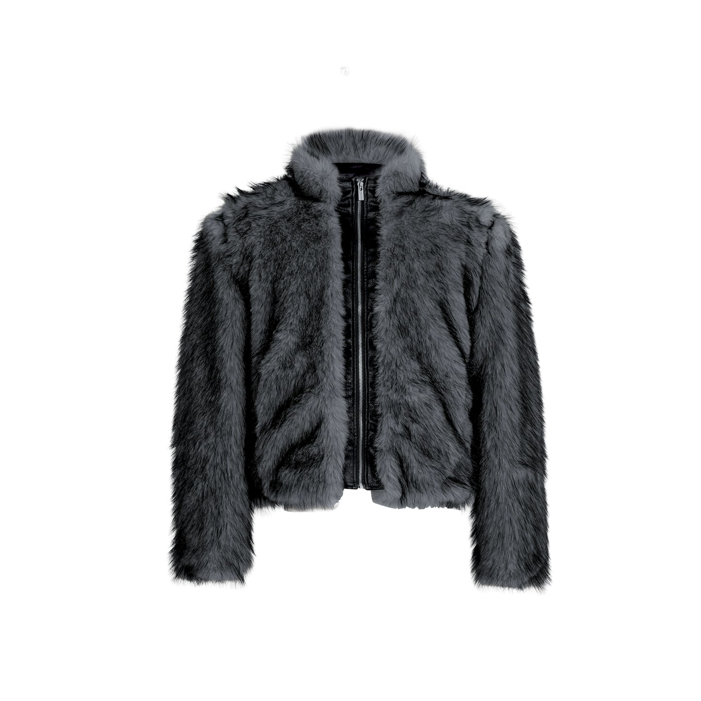 PU Leather Mix Fake Fur Short Jacket WN10557