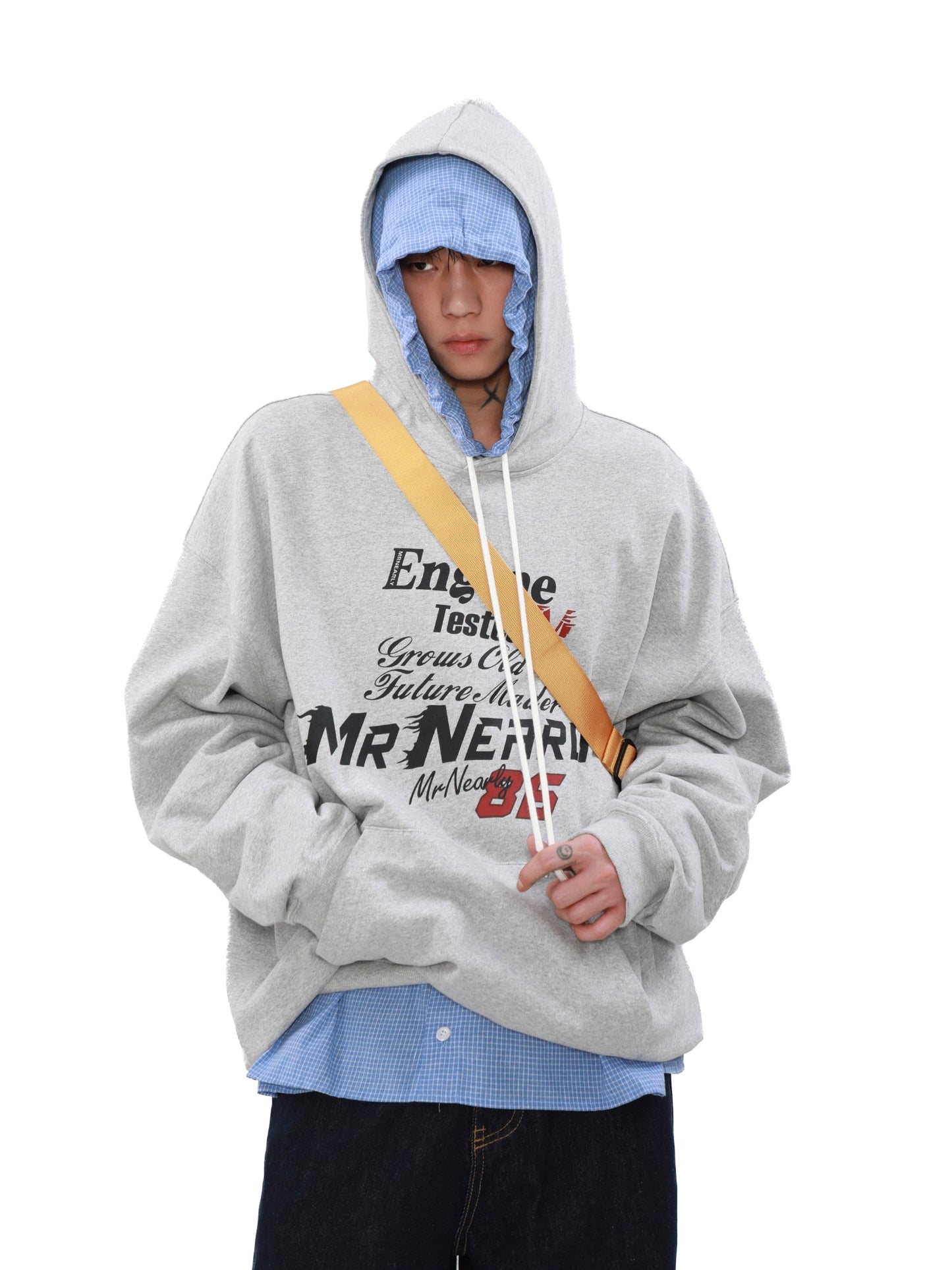 Letter Print Oversize Pullover Hoodie WN8318