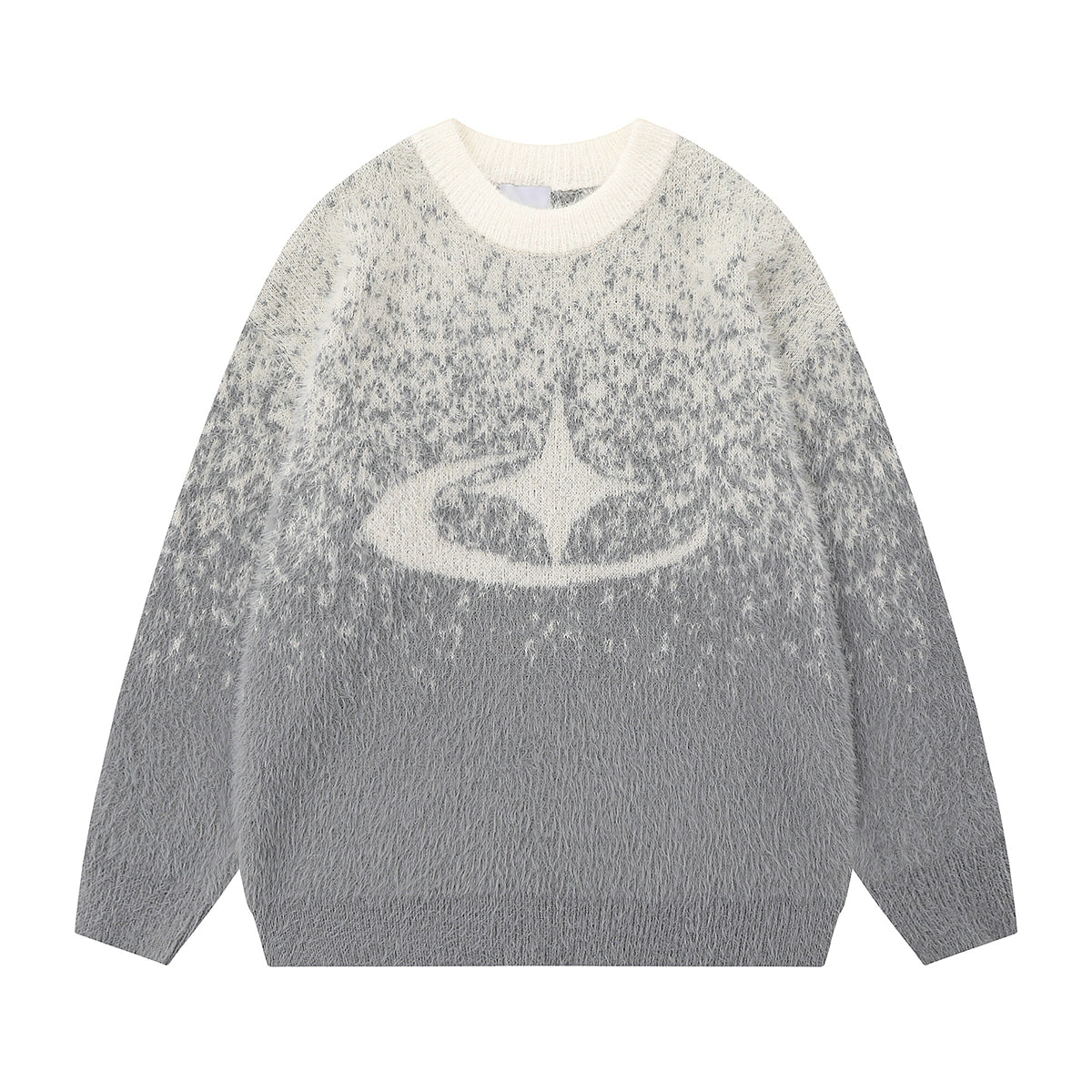 Gradient Shaggy Oversize Knit Sweater WN10447