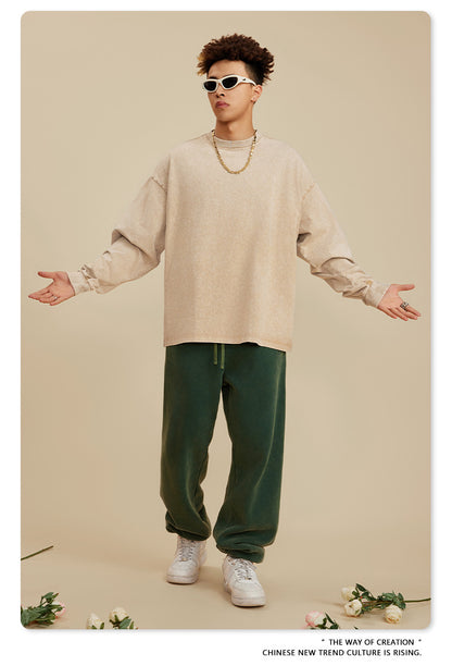 Oversize Washed Long-sleeve t-shirt WN6053