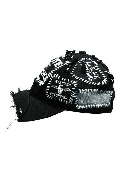Patch Rivet Half-Brim Duckbill Hat WN21110