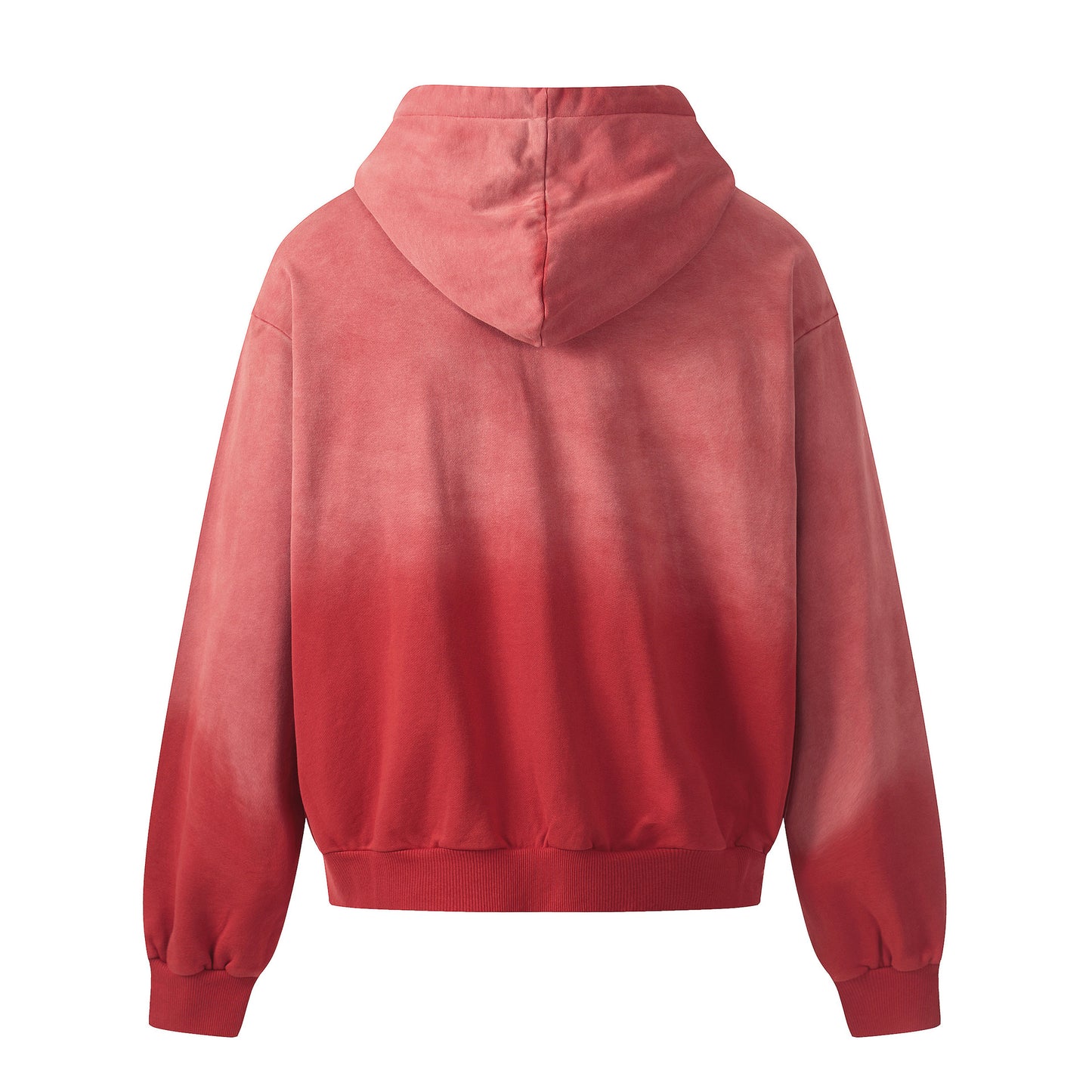 Gradient Number Print Zipper Hoodie WN25524