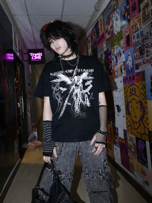 Graphic Print Oversize Short Sleeve T-Shirt WN15898