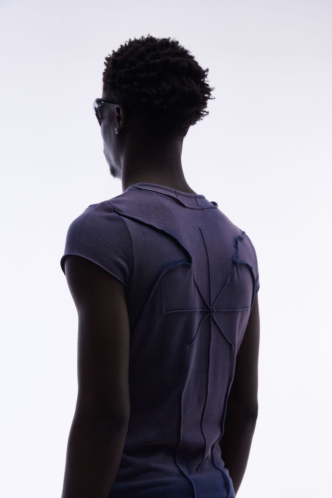 Washed Deconstruction Layered Short Sleeve T-Shirt WN25810