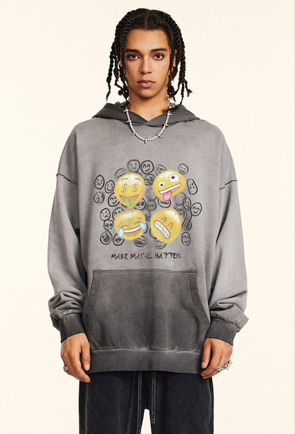 Print Oversize Hoodie WN9953