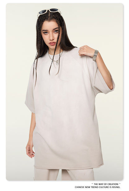 Washed Oversize Raglan-sleeve T-shirt WN6430