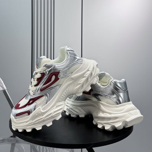 Mesh Panel Chunky Sole Sneakers WN24595