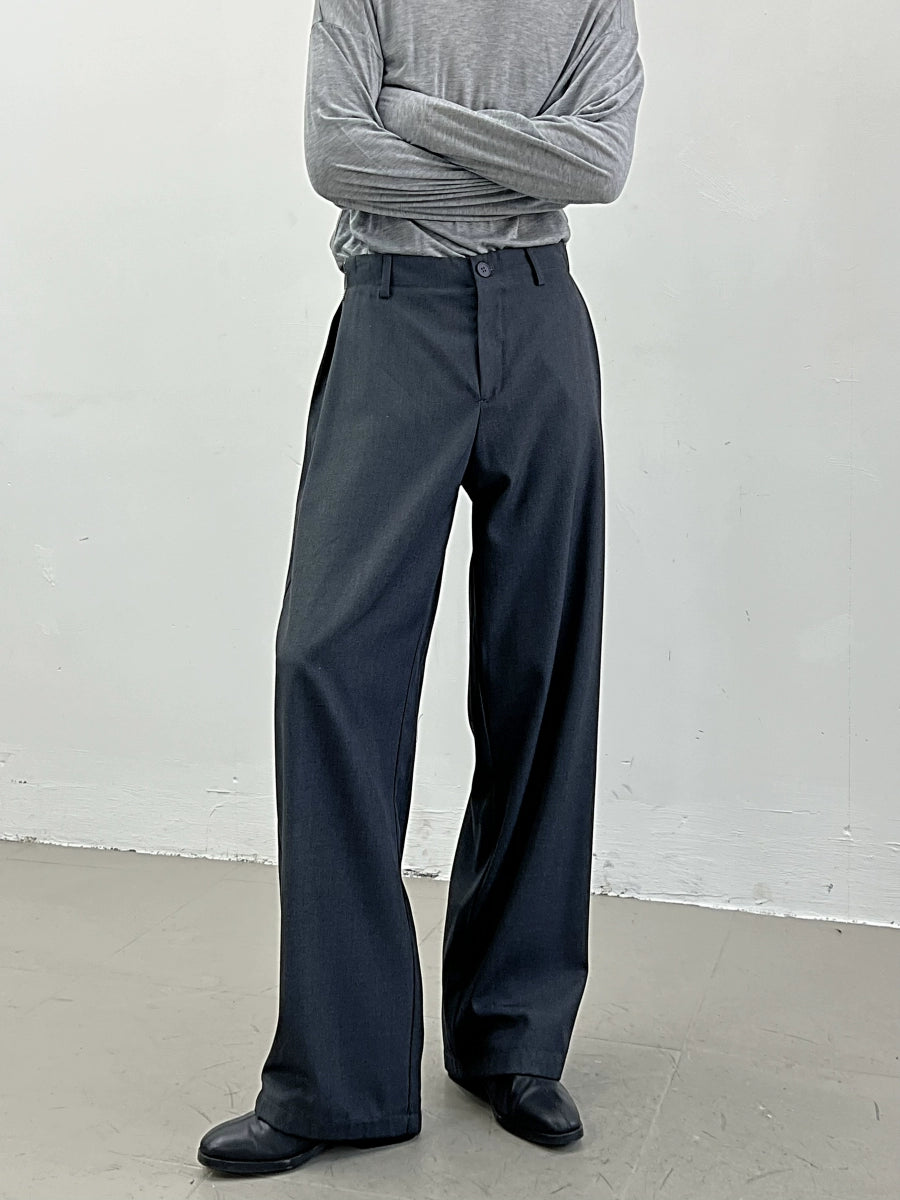 Double-Zipper High-Waist Straight-Leg Trousers WN11654