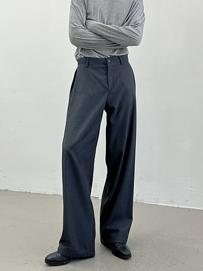 Double-Zipper High-Waist Straight-Leg Trousers WN11654