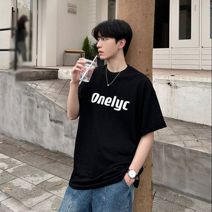 Letter Print Short Sleeve T-Shirt WN24974