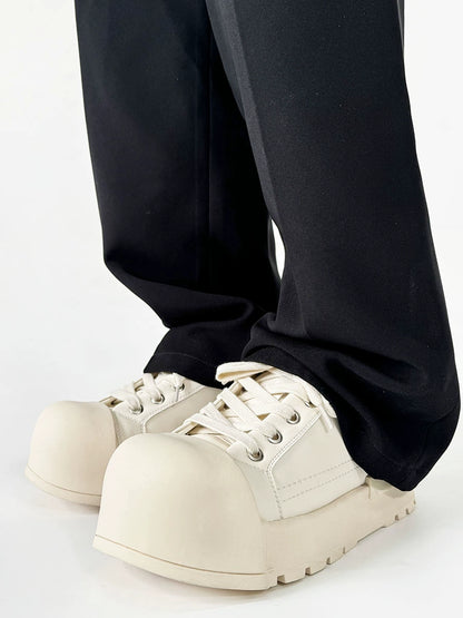 Chunky Plain Leahter Sneakers WN19117