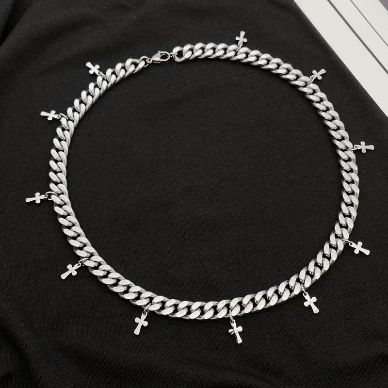 Cross Pendant Chain Necklace WN25097