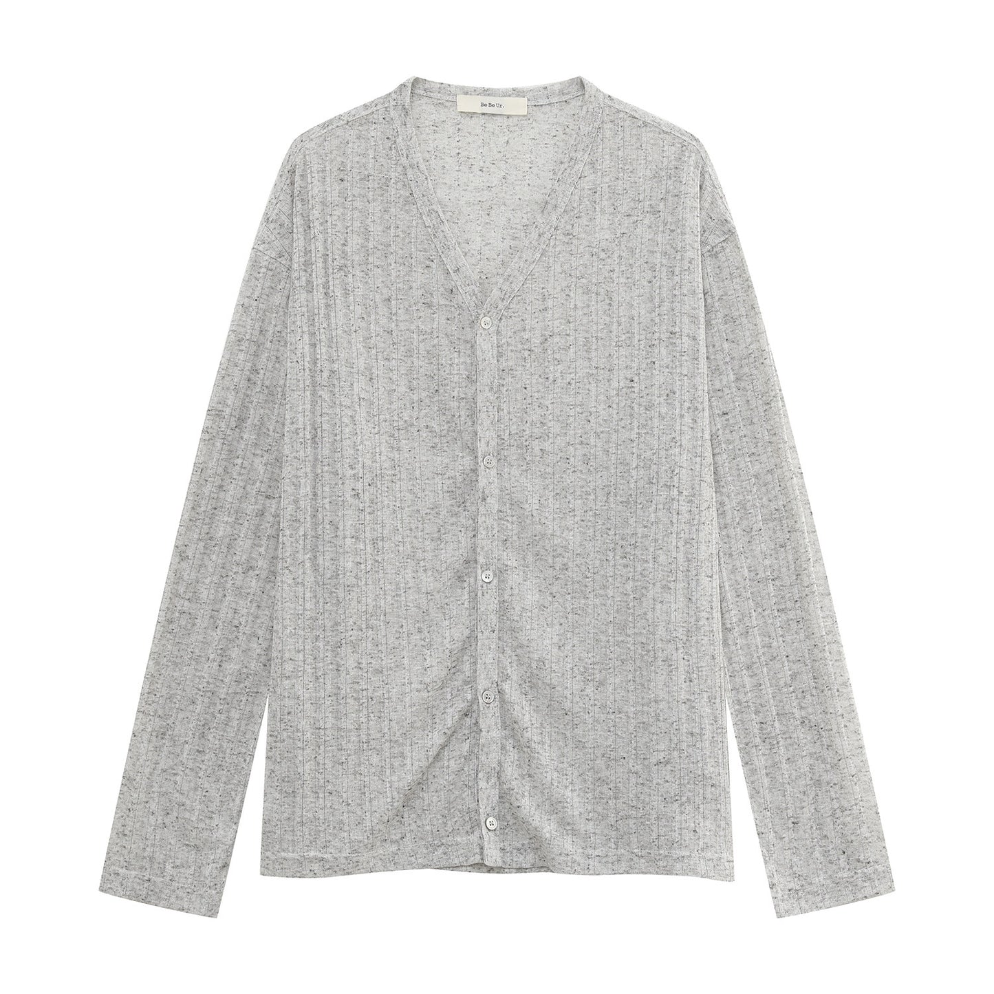 Stripe Deep V-Neck Summer Knit Cardigan WN25012