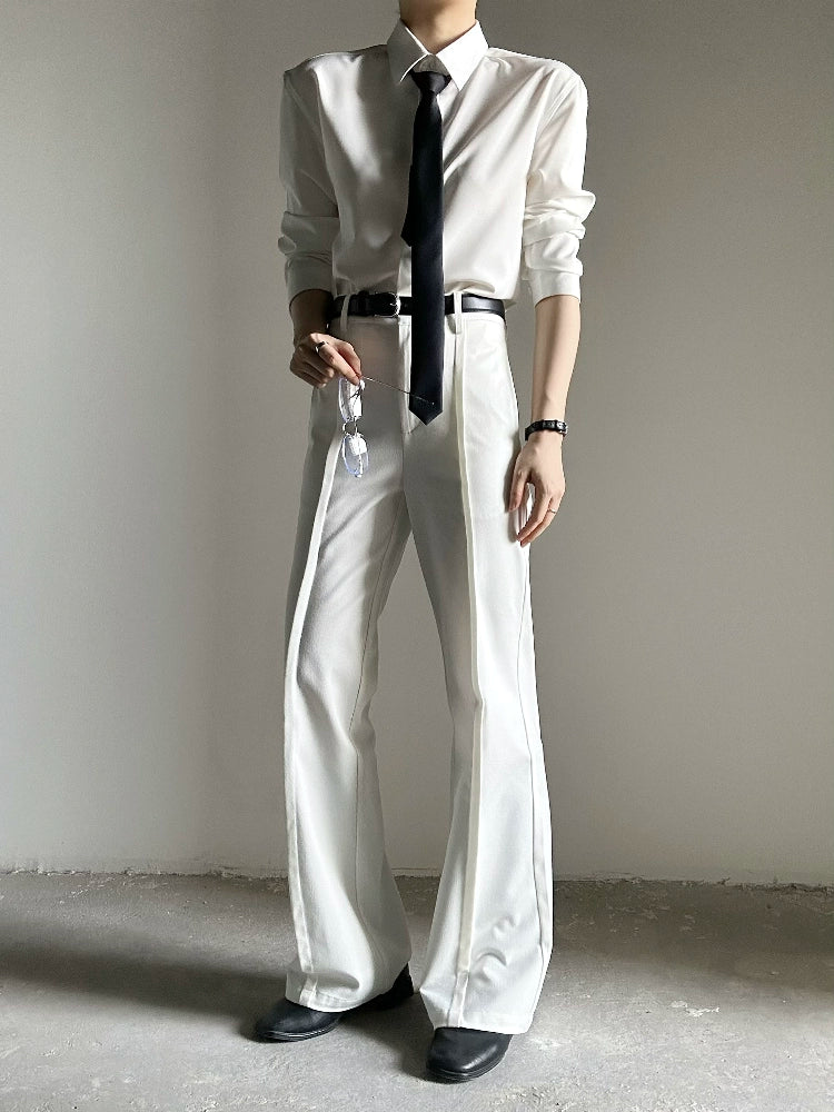 Waistband Design Flare Trousers WN19665