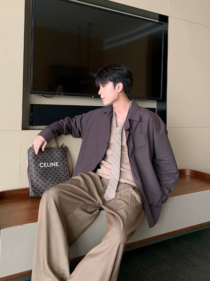 Minimalist Cotton Long Sleeve Shirt WN20478