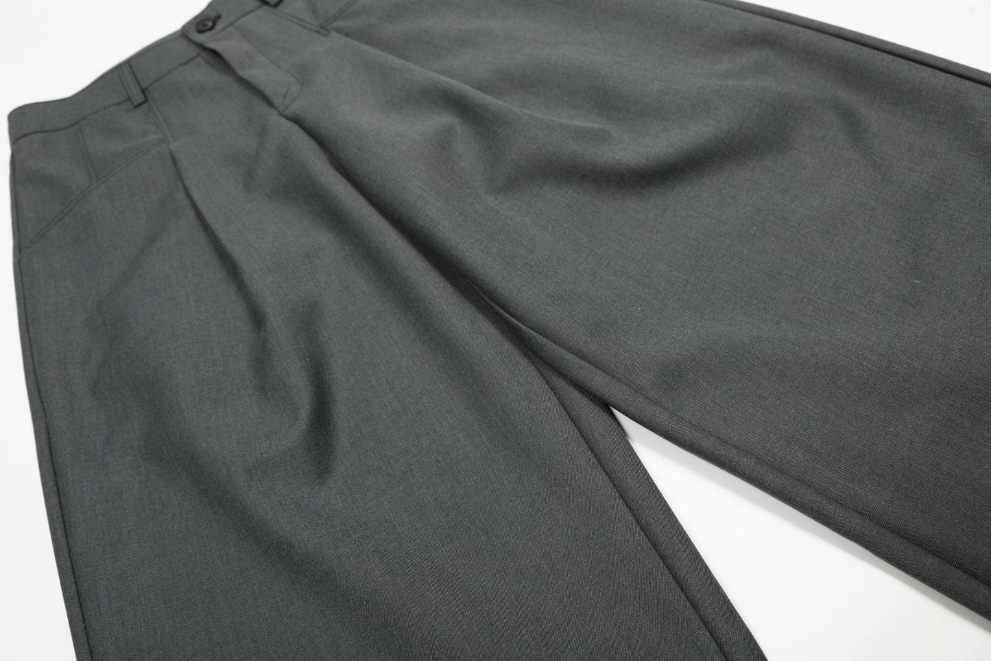 Deconstruction Pleats Draped Wide Leg Trousers WN25894