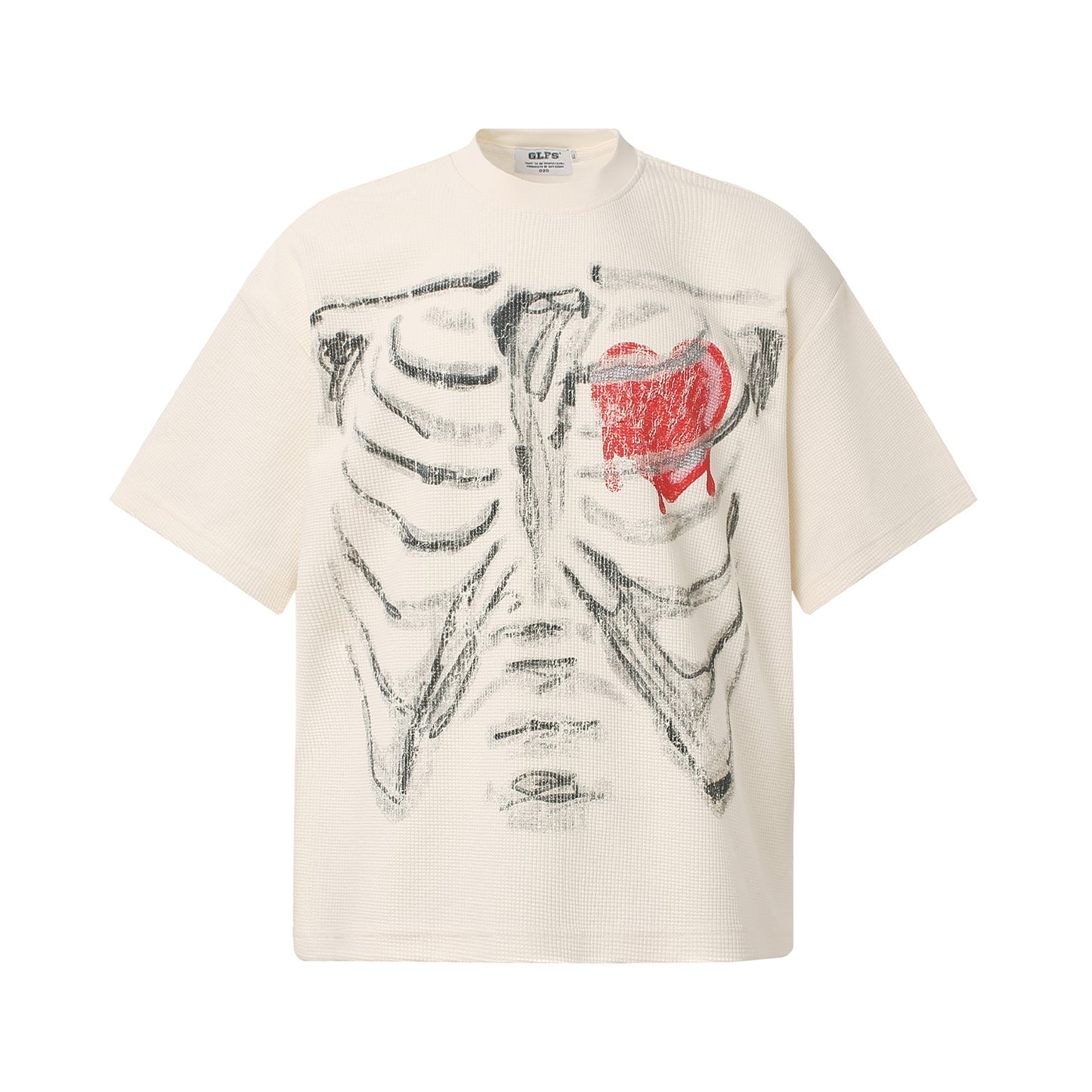 Waffle Graffiti Oversize Short Sleeve T-Shirt WN26061