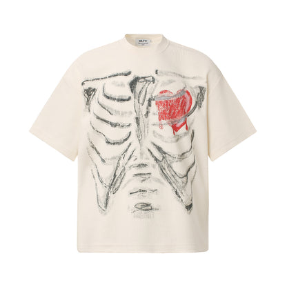Waffle Graffiti Oversize Short Sleeve T-Shirt WN26061
