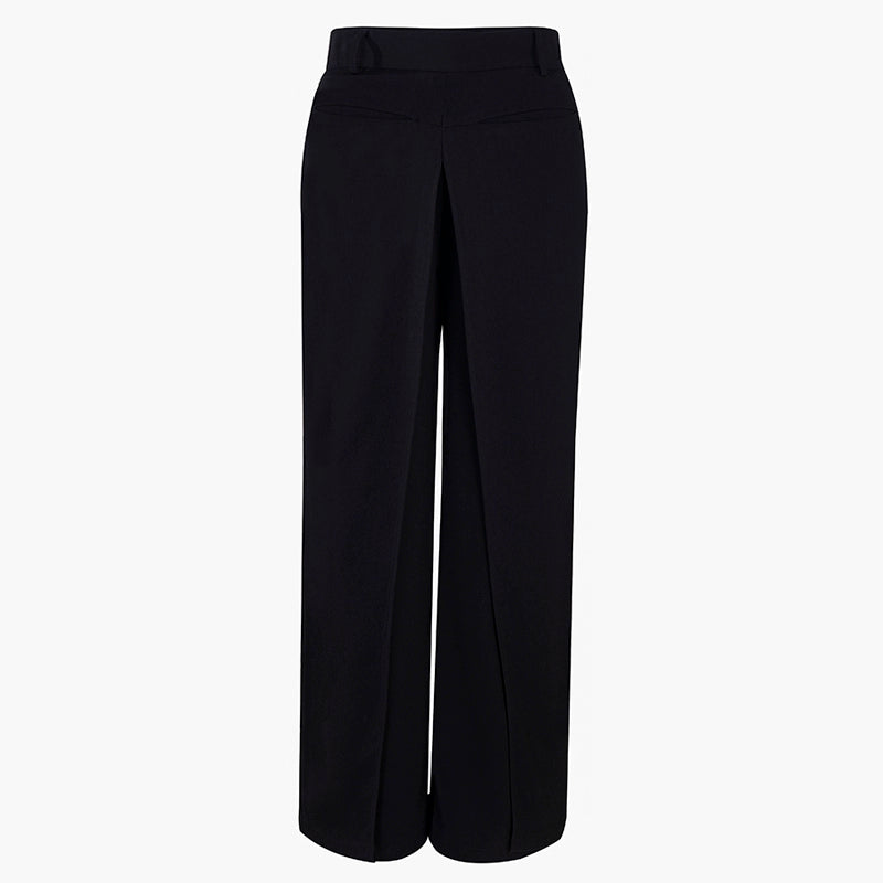 Anti Wrinkle A-line Wide-Leg Straight Trousers WN6851