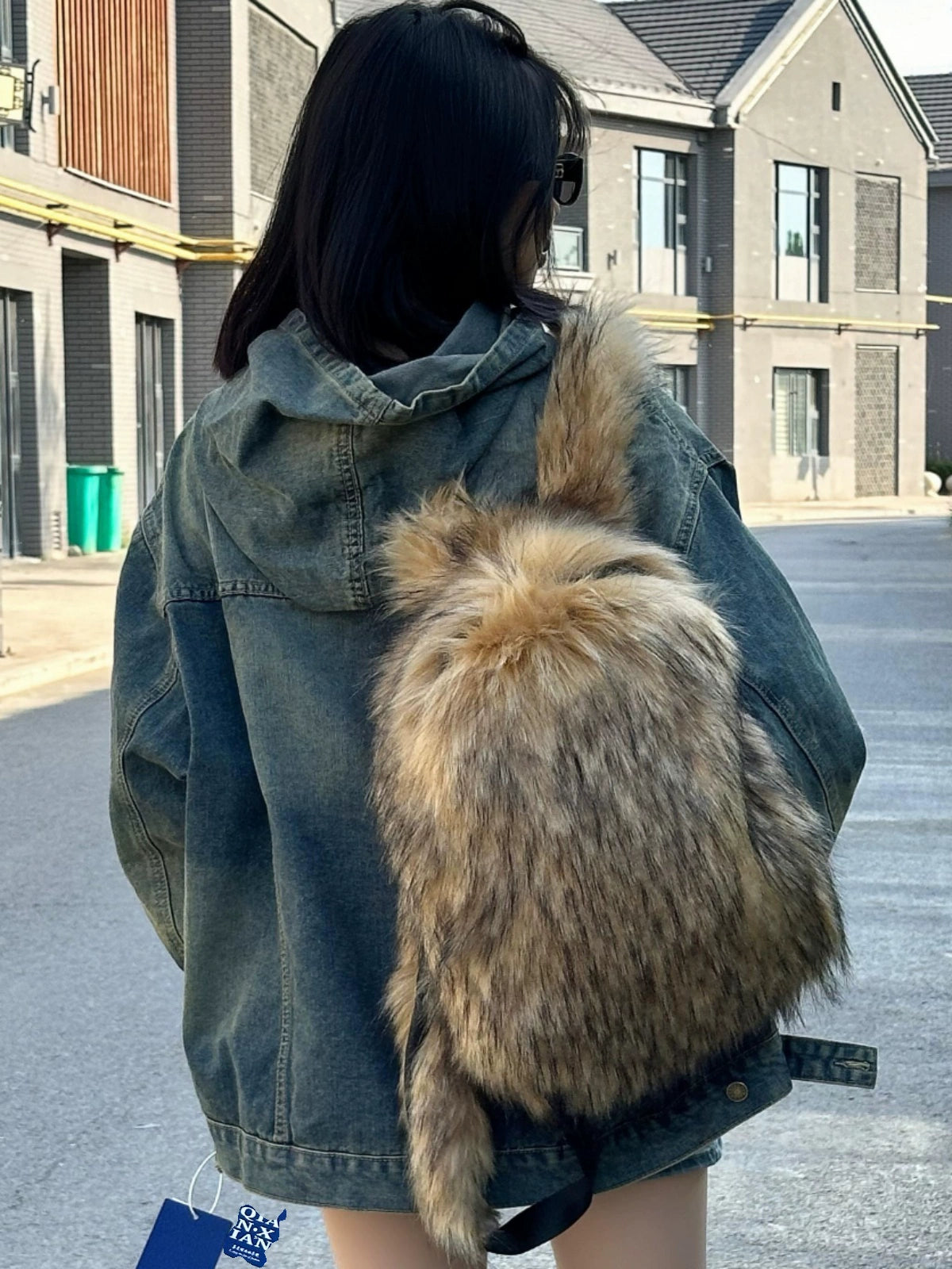 Plush Tassel Backpack WN20548-K2