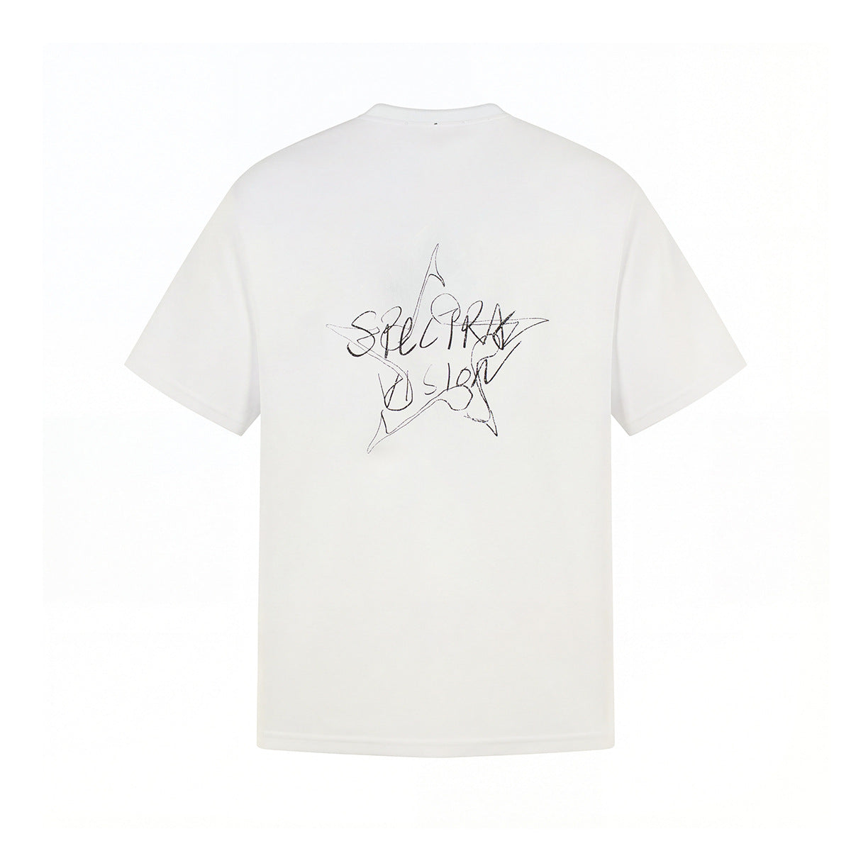 Graphic Print Wash Damage Round Neck Short Sleeve T-Shirt WN25663