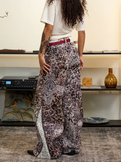 Digital Print Leopard Pattern Denim Jeans WN18992