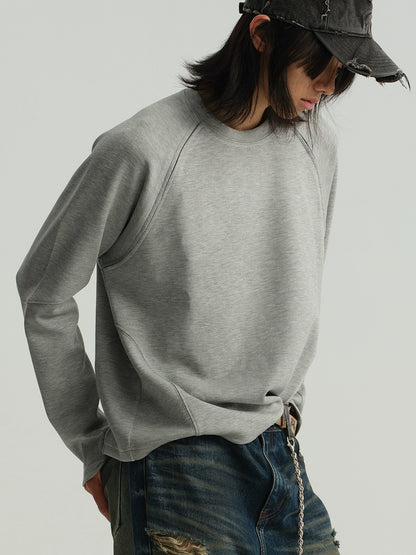 Plan Raglan-sleeve Short Sweatshirt WN8578