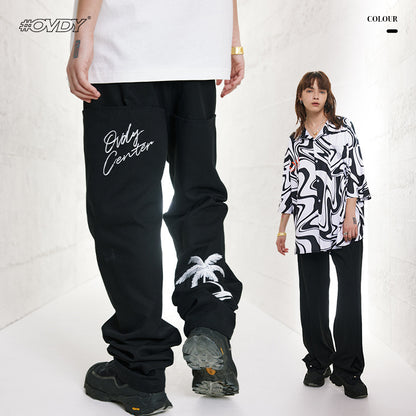 Embroidery Straight Cargo Pants WN12550