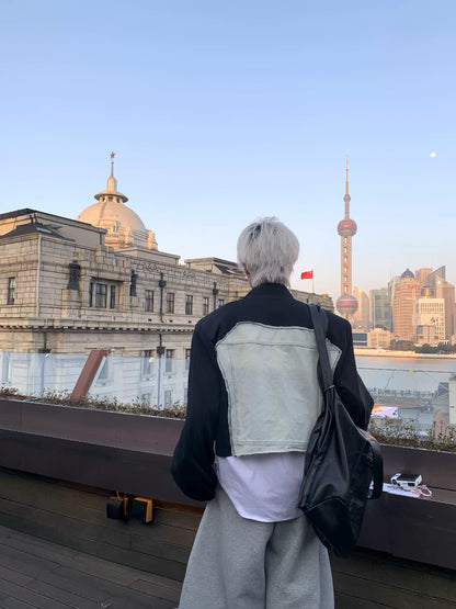 Denim Patchwork Design Jacket WN19806