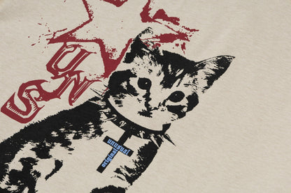 Painting Cat Graphic Short Sleeve T-Shirt WN26051