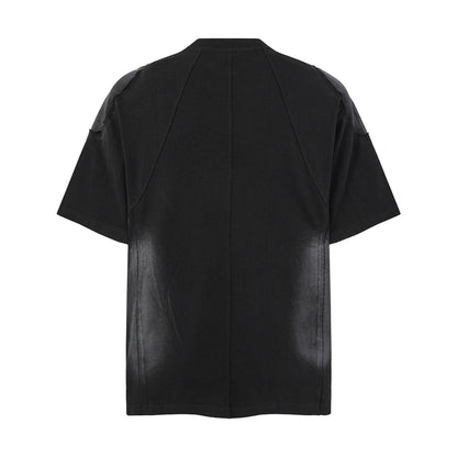 Damage Deconstructed Patchwork Stud Short Sleeve T-Shirt WN26876